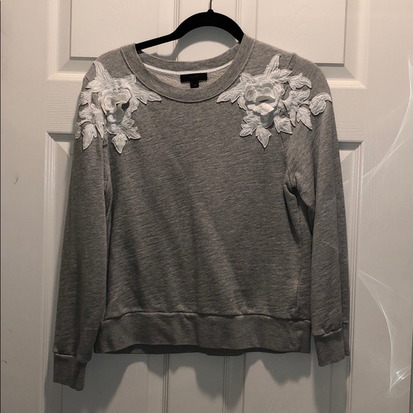 J. Crew Sweaters - J Crew embroidered sweater sweatshirt